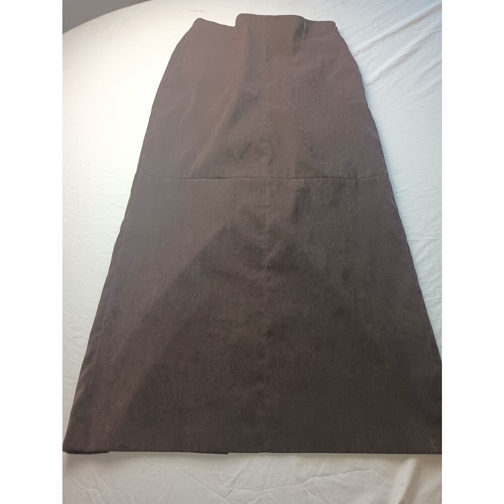 White Stag Vintage Brown faux Suede Maxi‎ Skirt Pull on Size 8 Boho Fall